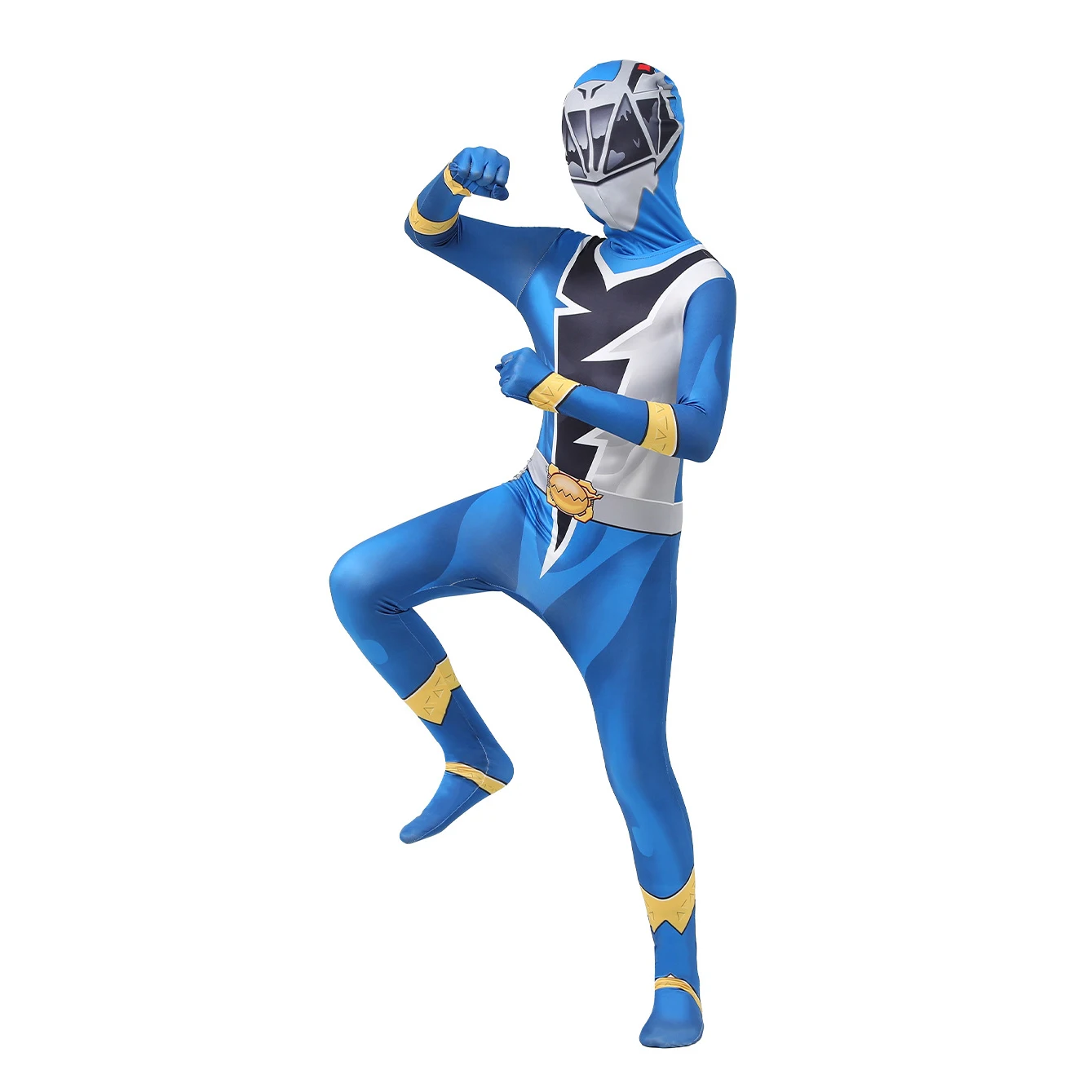 Anime Fancy Mannen Jongen Kids Ranger Kishiryu Sentai Ryusoulger Cosplay Kostuum Jumpsuit Masker Halloween Party Roleplay Kinderkleding