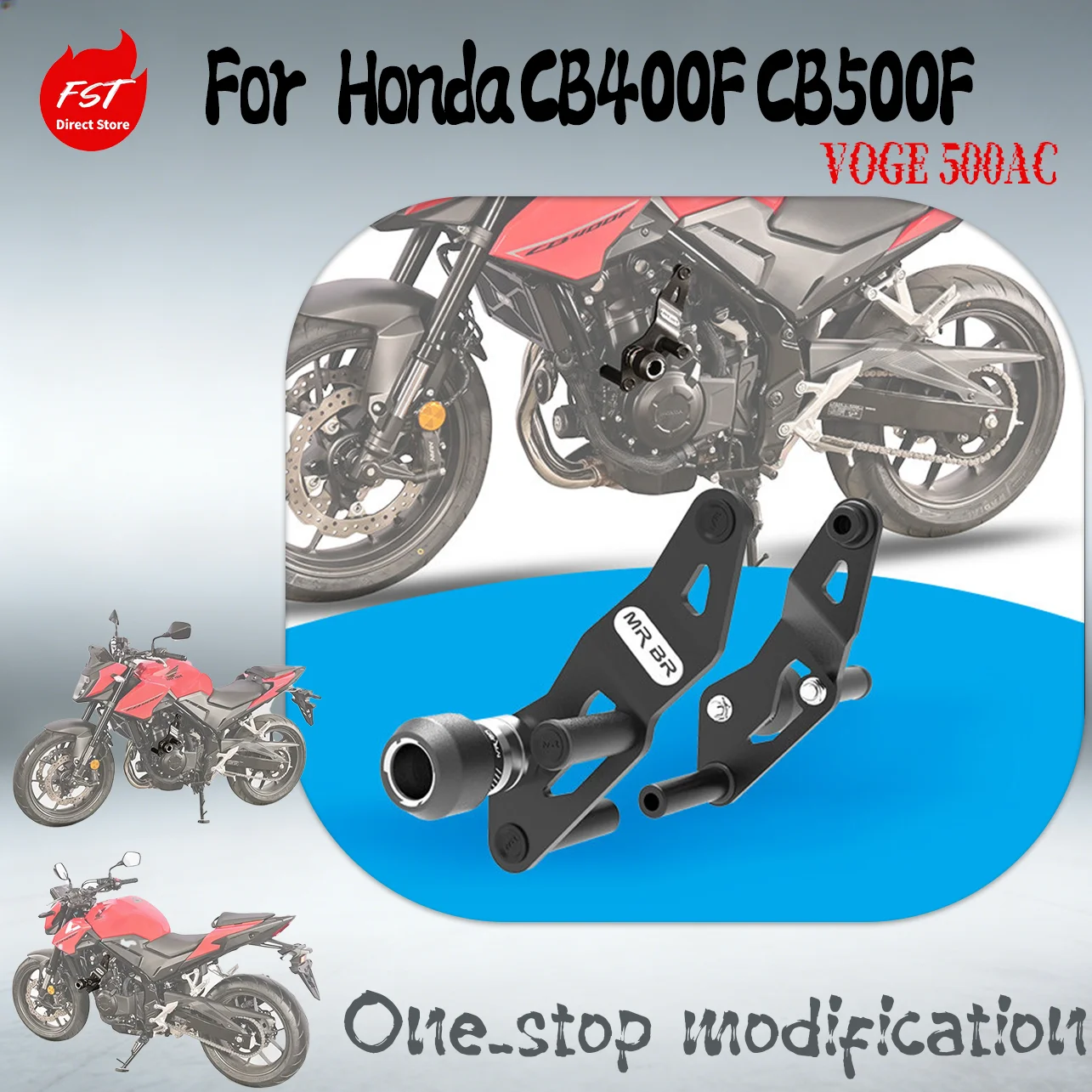 

Crash BarEngine Guard with Spring Anti-Fall Sliders Bumper Protector for Honda CB400F CB500F VOGE 500AC Motorcycle Modified Part