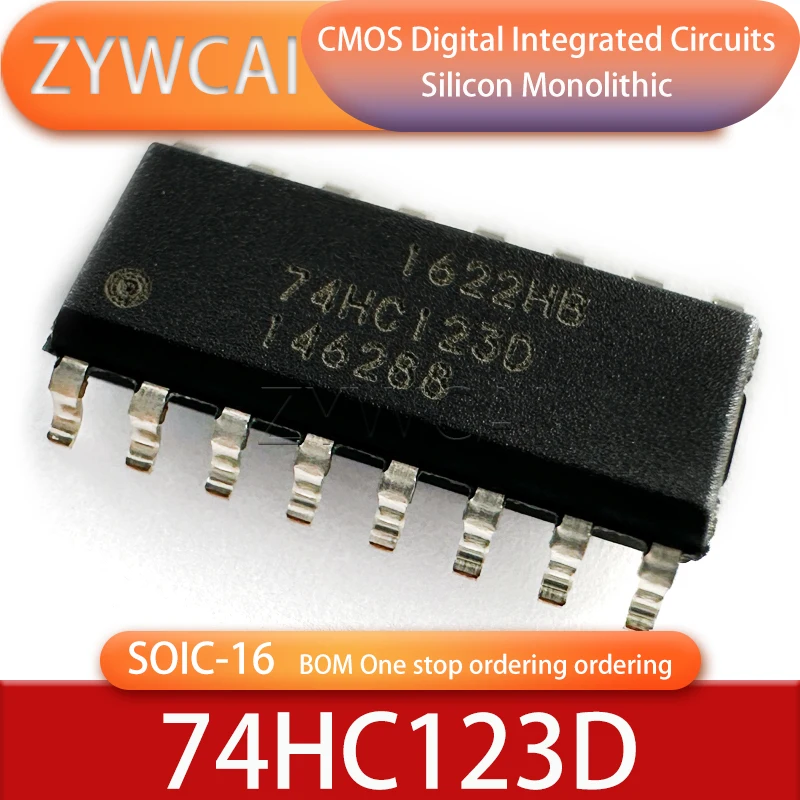 74HC123D 10PCS SOP16 2V-6V monostable multivibrator CMOS Digital Integrated Circuits Silicon Monolithic