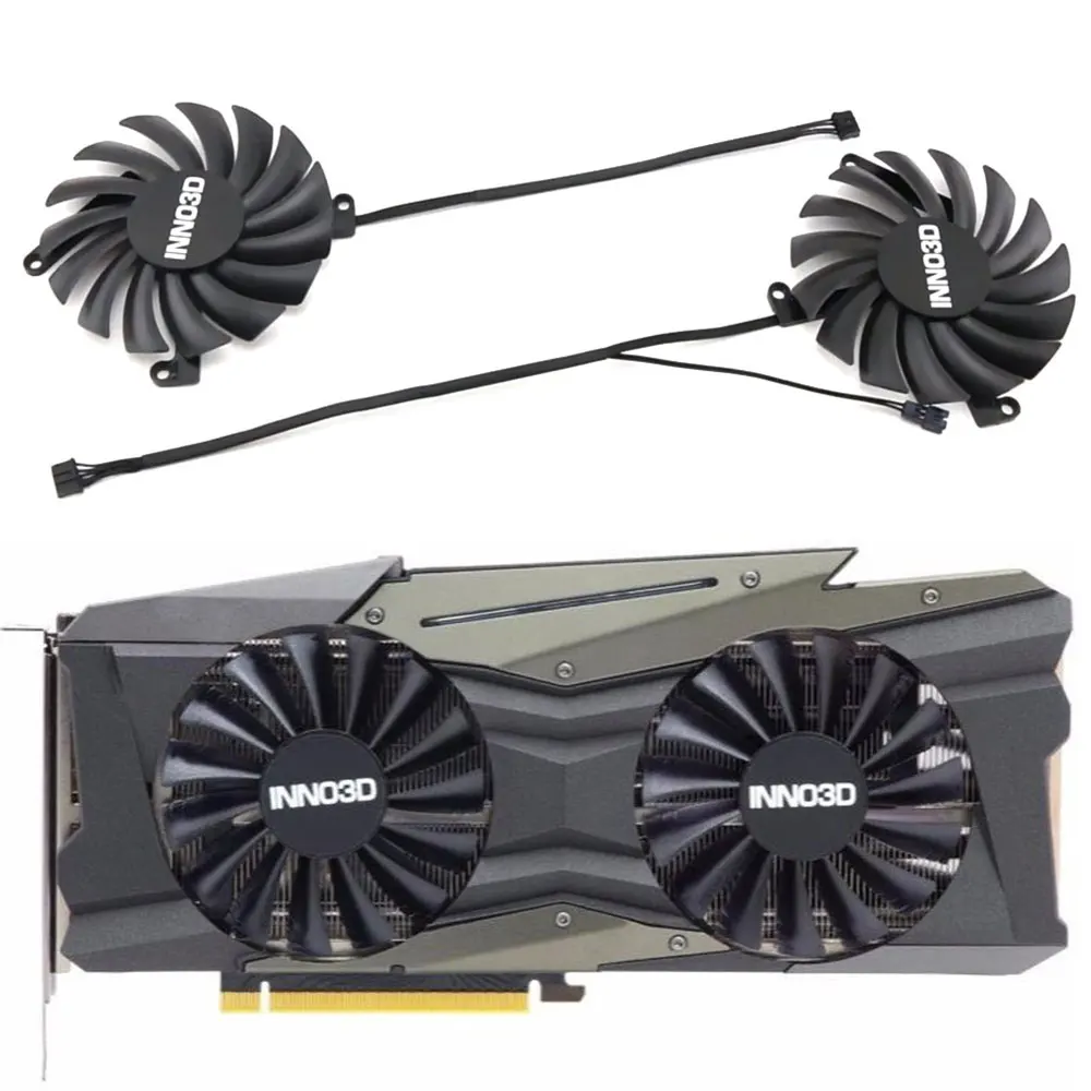 NEW CF-12910S RTX 3060 TI、3070 Twin X2 GPU Fan，For INNO3D RTX 3060 TI、RTX 3070、RTX 3080 Twin X2 OC LHR Video card cooling fan