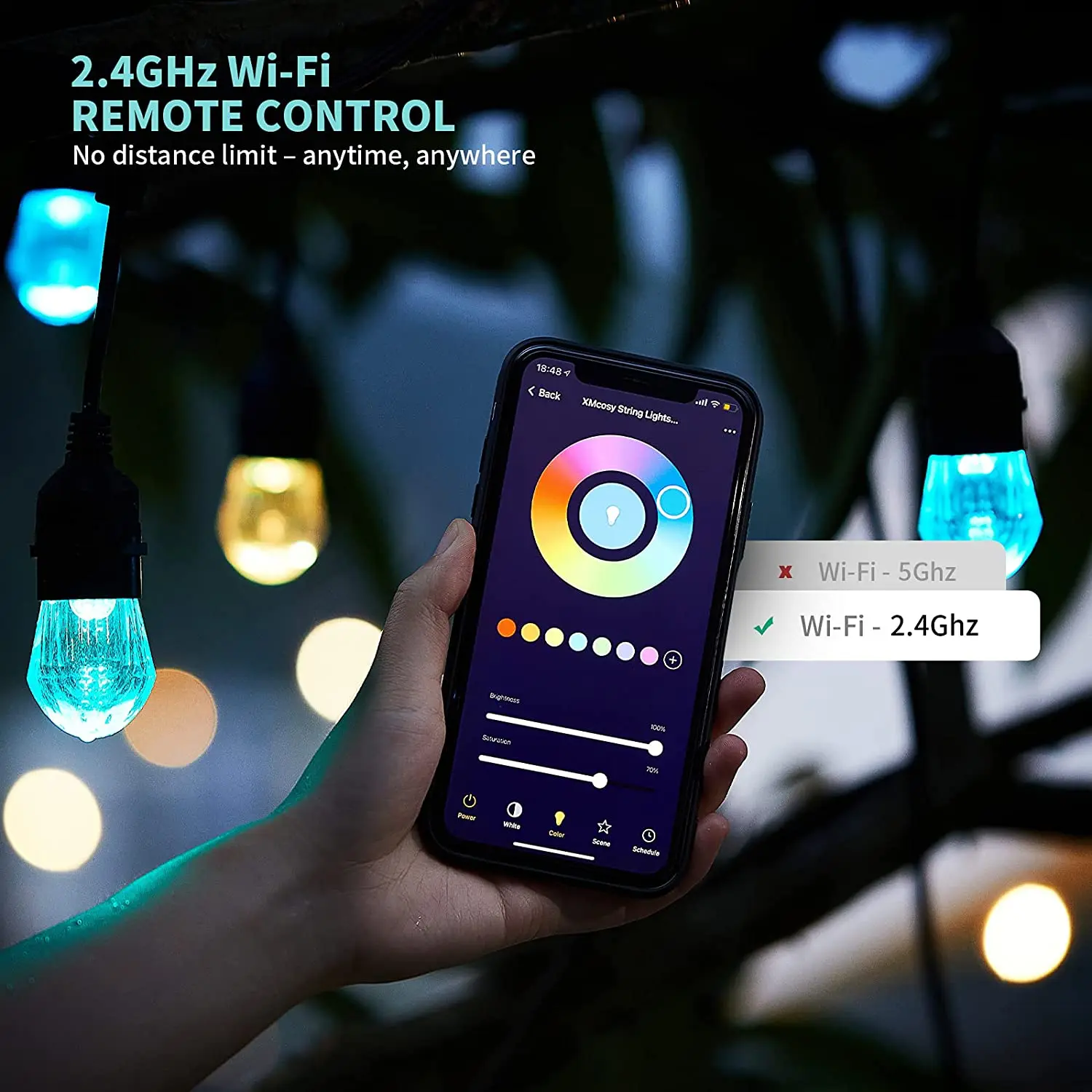 Светодиодная гирлянда с RGB-подсветкой и Wi-Fi