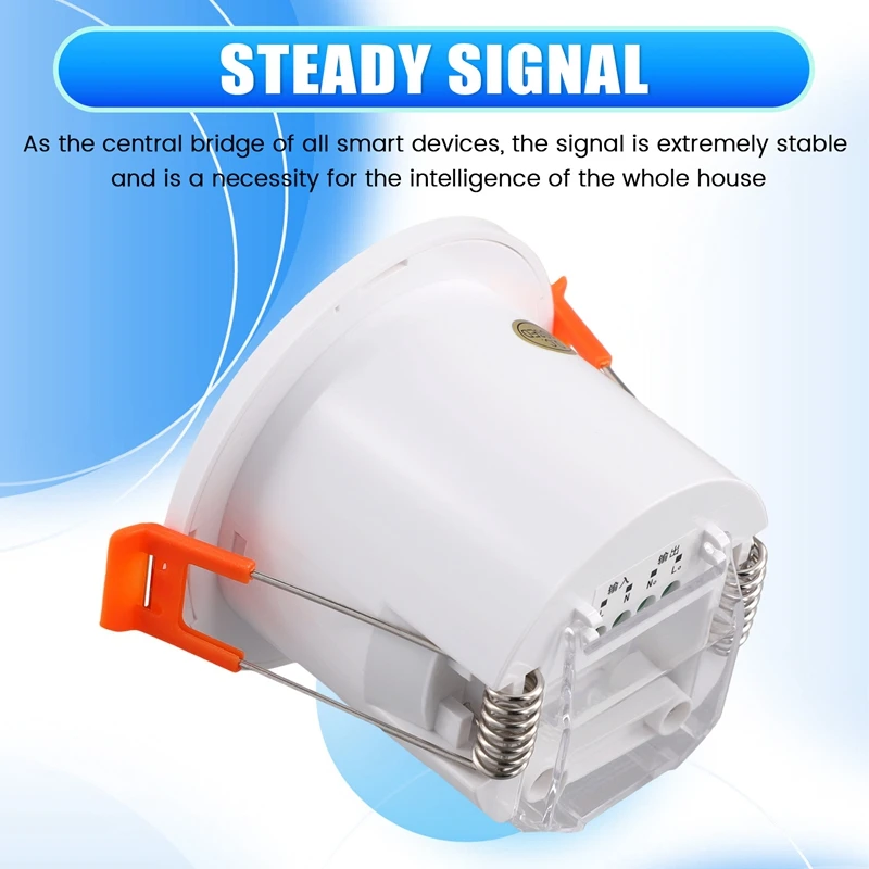 Zigbee Mmwave Detector de presencia humana 220V/110V Radar Sensor de movimiento relé Lux detección de luz/distancia Tuya