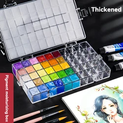 Mini Watercolor Palette Empty 8-54 Grid Portable Paint Box Travel Painting Watercolor Packaging Paint Tray Case Art Supplies