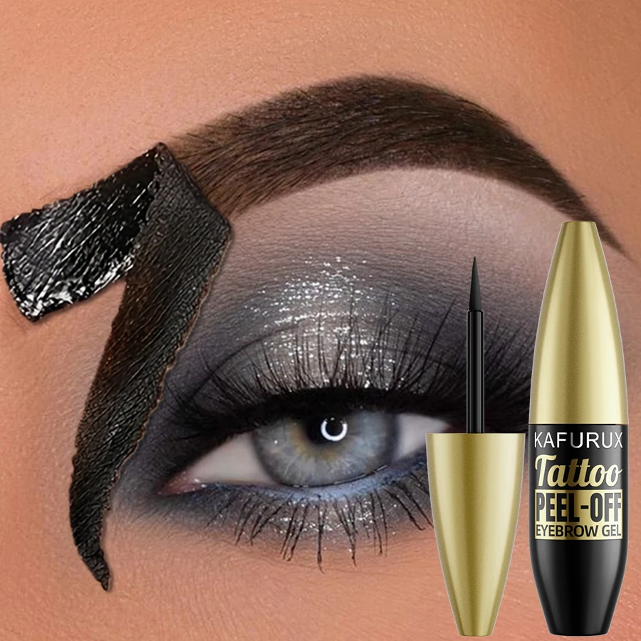 1 Stück abziehbare Augenbrauen-Gel-Tönung, semi-permanente Augenbrauen-Tönung, wasserdicht, transferfest, für vollere, definierte, aussehende Augenbrauen, Make-up-Geschenke