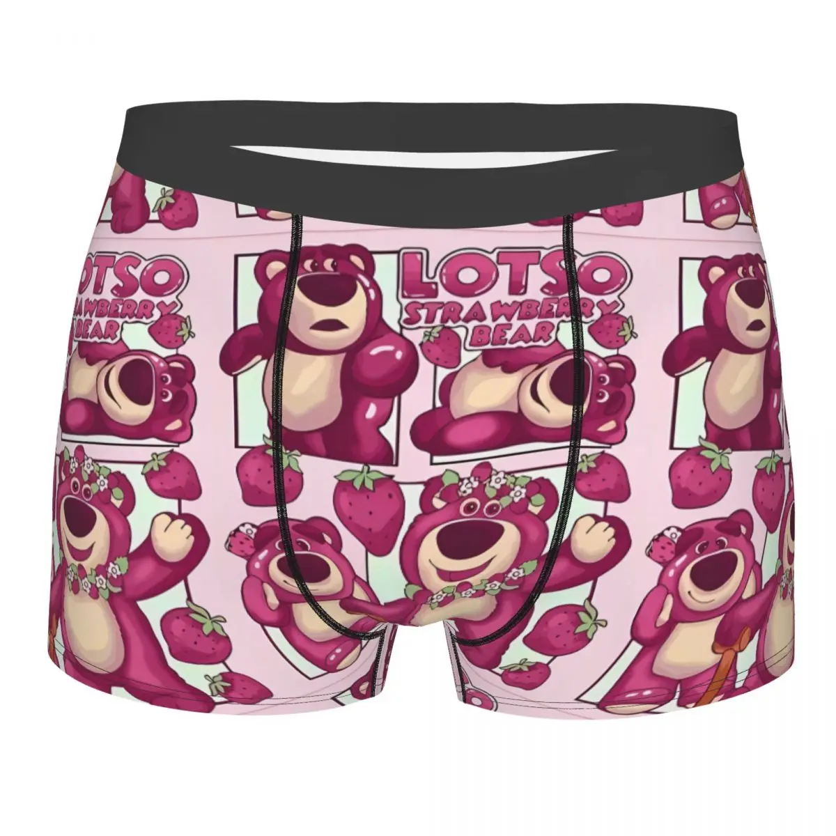 

Toy Story Lotso Huggin Bear Man Underwear Cute Strawberry Cartoon Boxer Briefs Shorts Panties Breathable Underpants Homme S-XXL