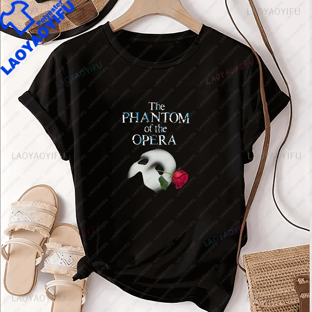Musical -THE PHANTOM OF THE OPERA: Summer Trendy Sleeves, Unisinc-use Shirts, Patterned Large T-shirts