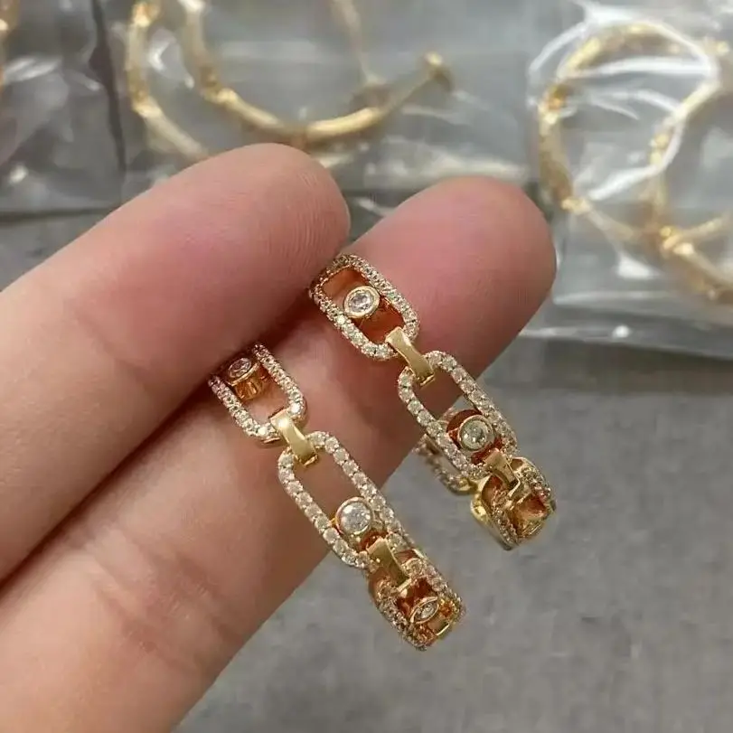 2025 Hot Sales Fashion Luxury High-Quality Jewelry Brand S925 Women's Sterling Silver Earring Unique Design Elegant Gift Party