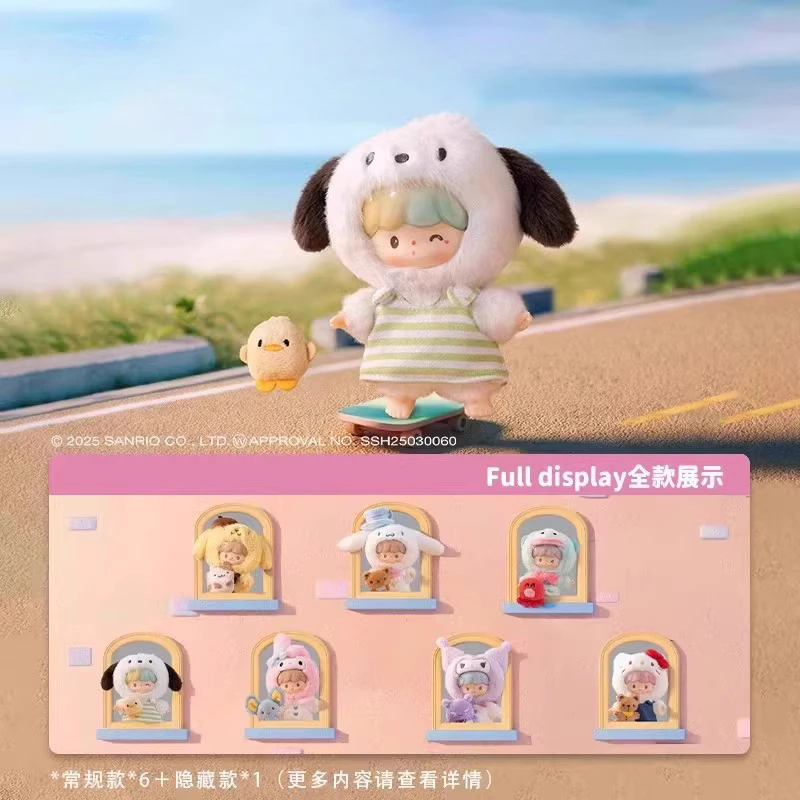 

2025 New Original Kuromi Zhuo Wang Sanrio Family Friend Union Cute Series Vinyl Plush Blind Box Gift Girl Pendant Jewelry Gift