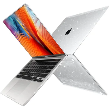 Étui pour ordinateur portable à paillettes scintillantes pour MacBook Pro 13, housse A1708 A2159 A2289 A2338 Pro 14 A2992, coque rigide en plastique pour MacBook Air 15 A2941