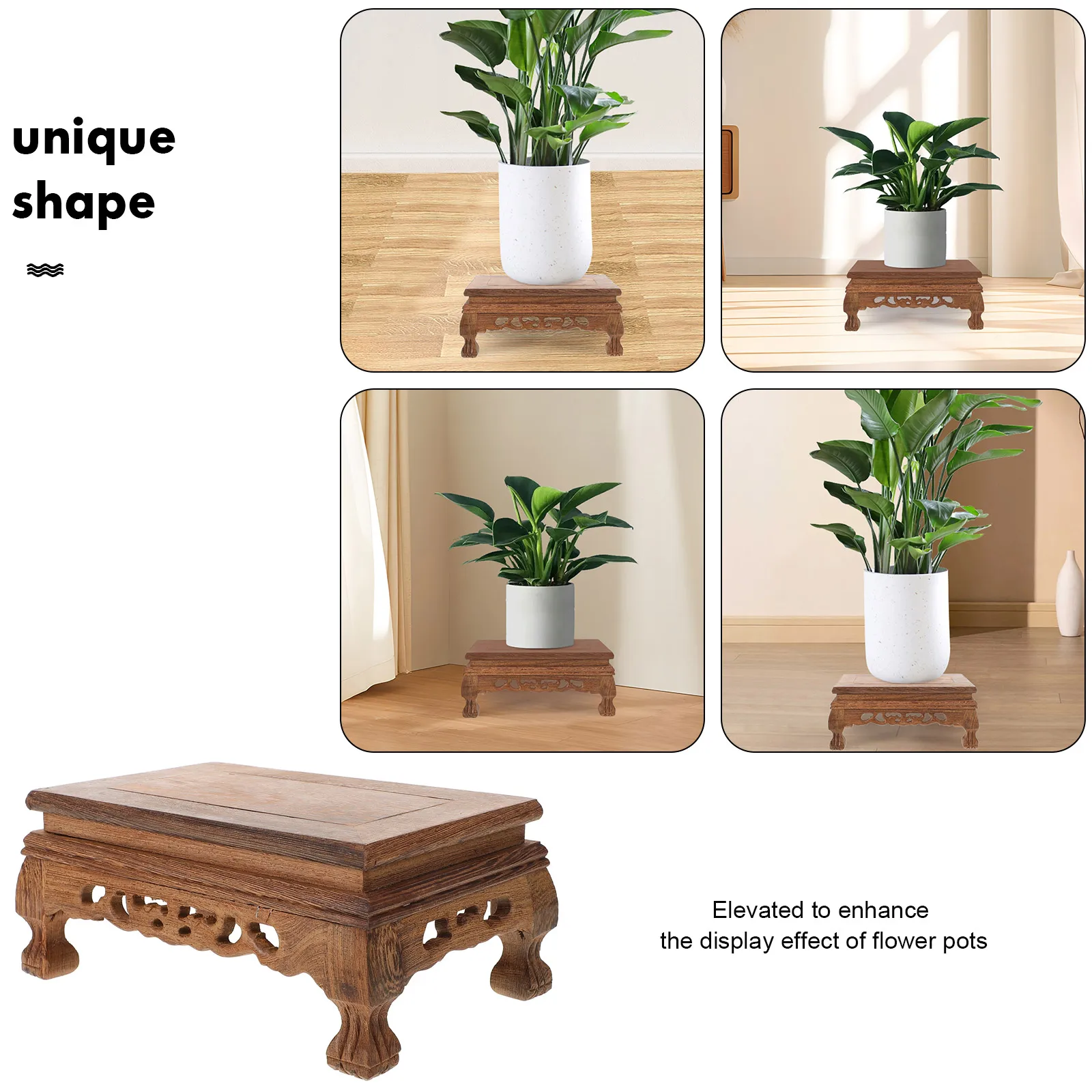 

Chicken Wood Display Sturdy Wooden Plant Stand For Vase Fish Tank Crafts Home Ornament Stand Buddha Statue Base Wood Base