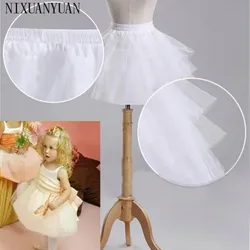 Brand New Children Petticoats for Formal/Flower Girl Dress 3 Layers Hoopless Short Crinoline Little Girls/Kids/Child Underskirt