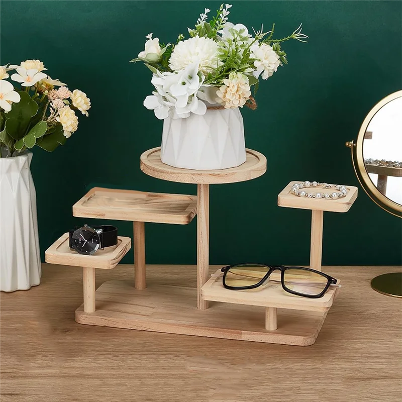 

SOFT-Display Riser Desktop Cabinet Organizer For Collection Flower Pot For Cupcake Party