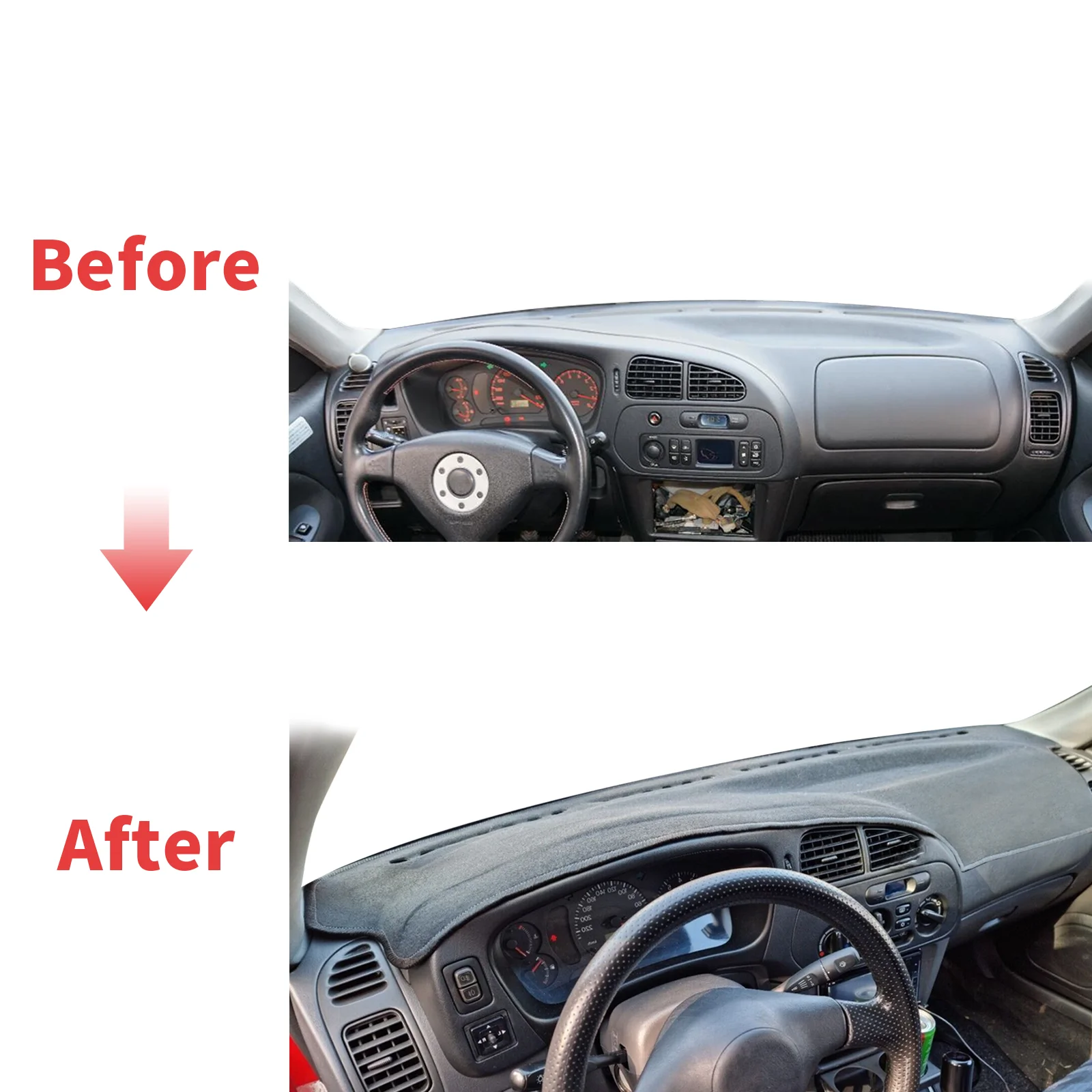 يصلح لميتسوبيشي لانسر 1996-2000 EVO تطور داشمات غطاء لوحة القيادة وسادة واقية السجاد داشمات ظلة اكسسوارات السيارات