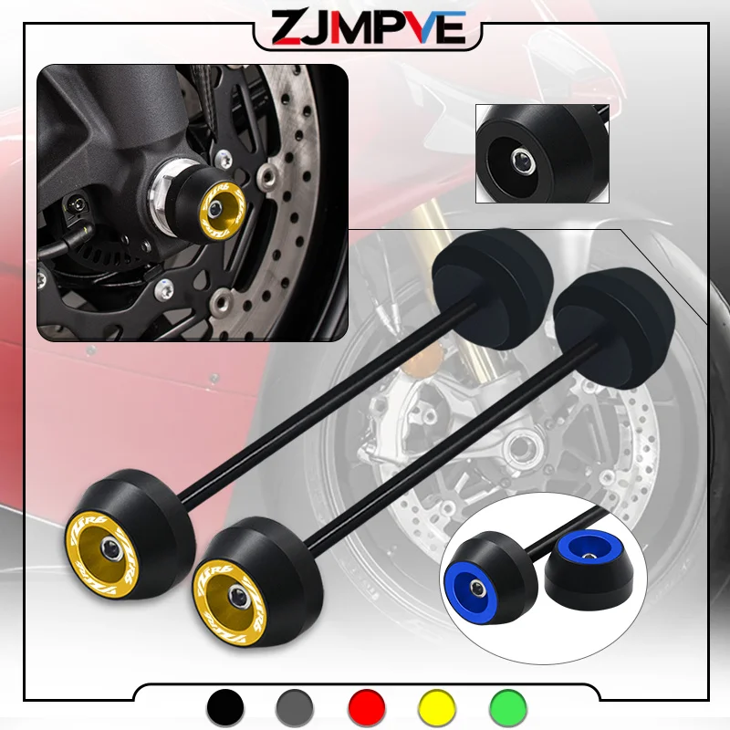 yzfr6 Fit Rear Front Axle Fork Crash Sliders Cap Falling Protection Pad For YZFR6 R6 2017-2025 Motorcycle Wheel Protector Kit