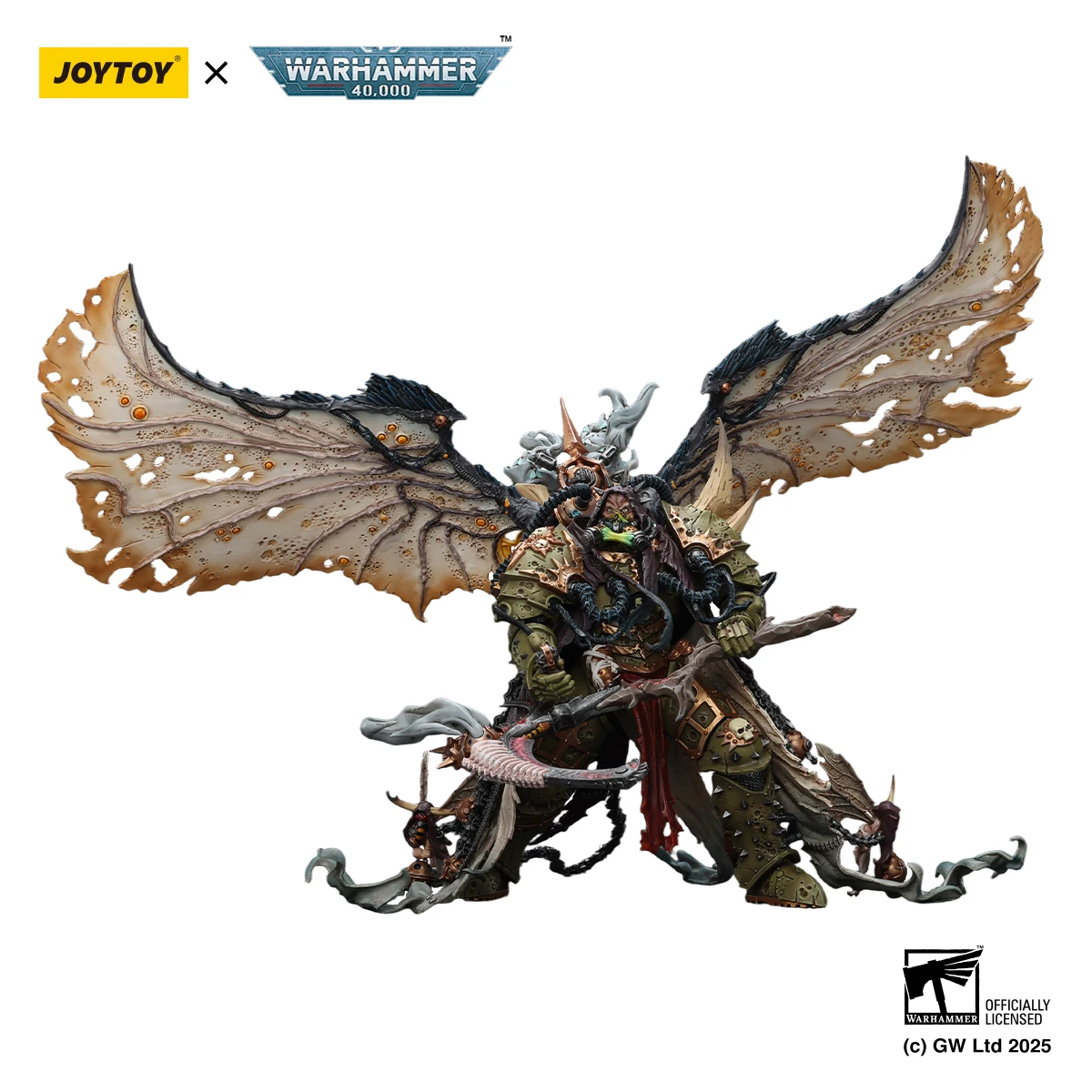 [Pre-order]JOYTOY Warhammer 40,000 1/18 Action Figure Mortarion， Daemon Primarch of Nurgle Model