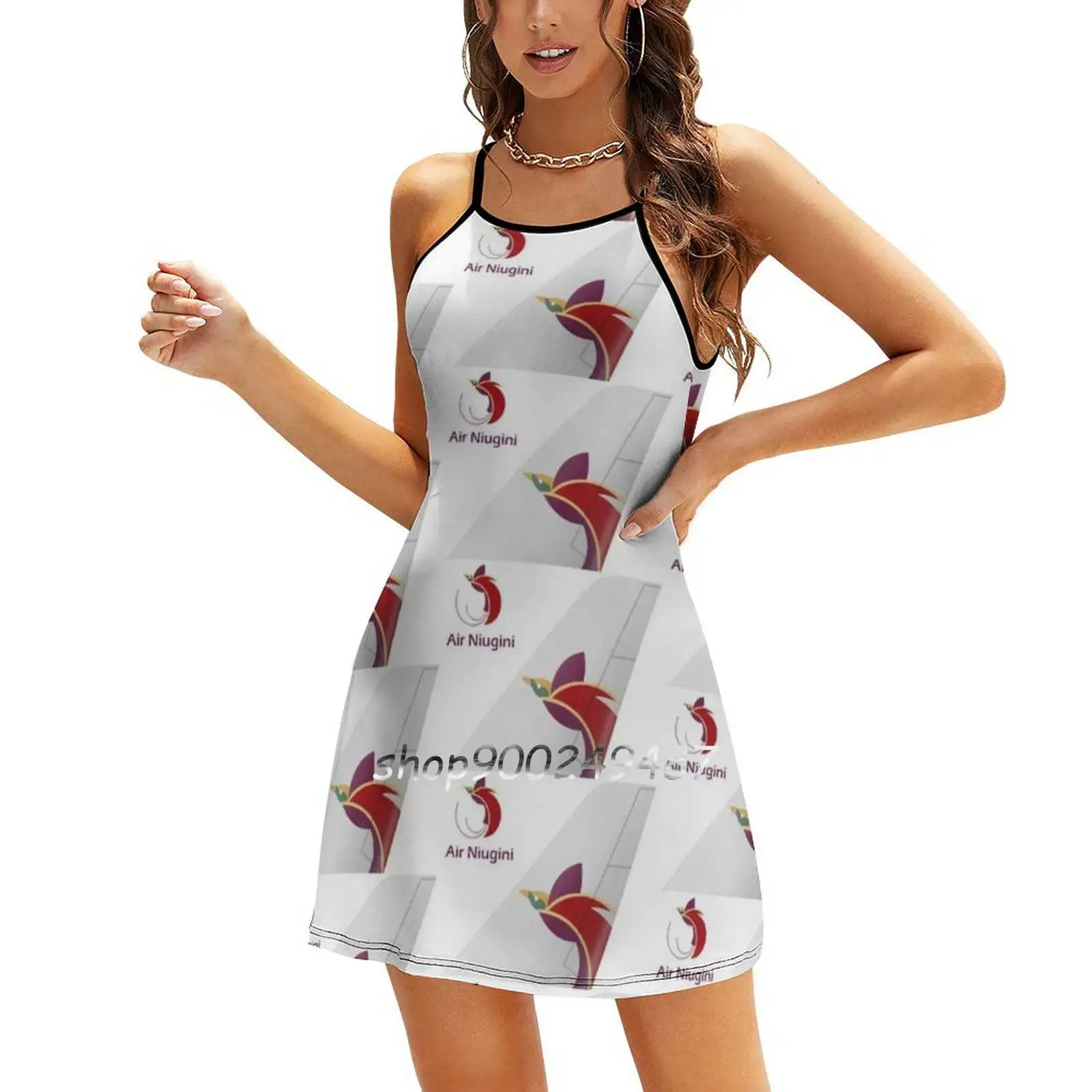 

Air Niugini Logo Square Neck Dress New Plus Size Элегантное женское облегающее платье с талией Air Niugini Airline Papua New Guinea Plane