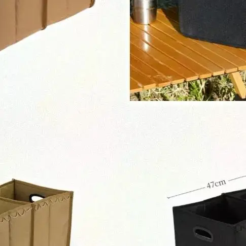 Large Capacity Collapsible Outdoor Storage Box Canvas Organizer Bag Hanging Loops For Camping Gear For Sierra Cups Hiking Parts
