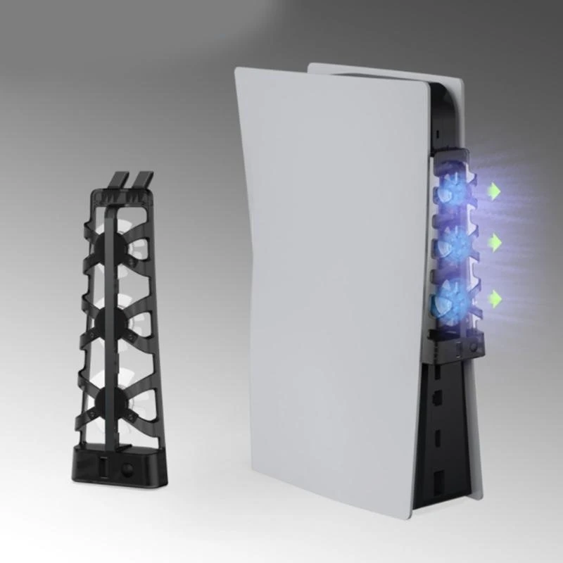 K0EA Host Cooling Fan for Game Console Heat Dissipation Rear Blu-ray Heat Radiator Mini Cooling System with USB Port