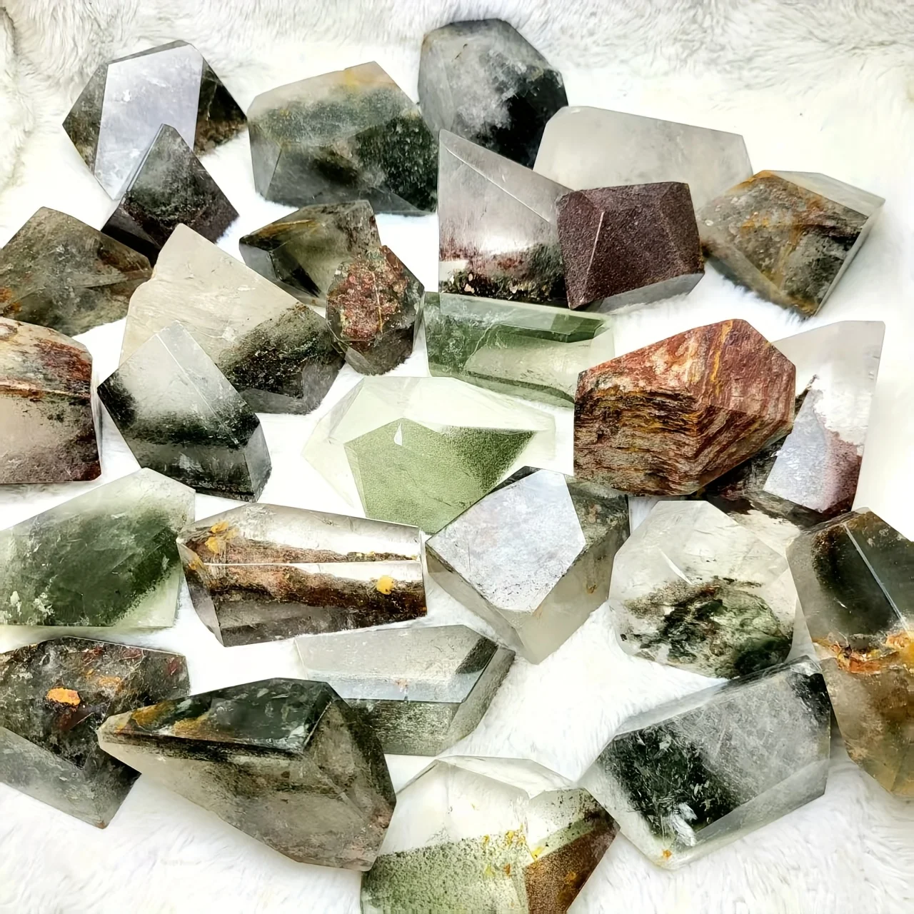 Natural Assorted Garden Crystal Phantom Quartz Soothing Crystal Decorative for Home Office or Bedroom Decor Geological Gifts view 2