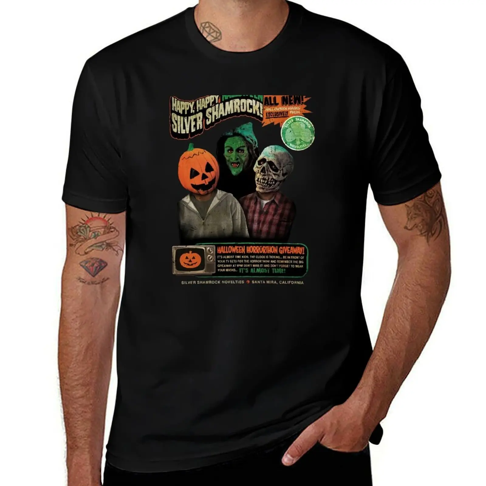 Silver-Shamrock-T-Shirt Casual Breathable Short Sleeve Top T-Shirt