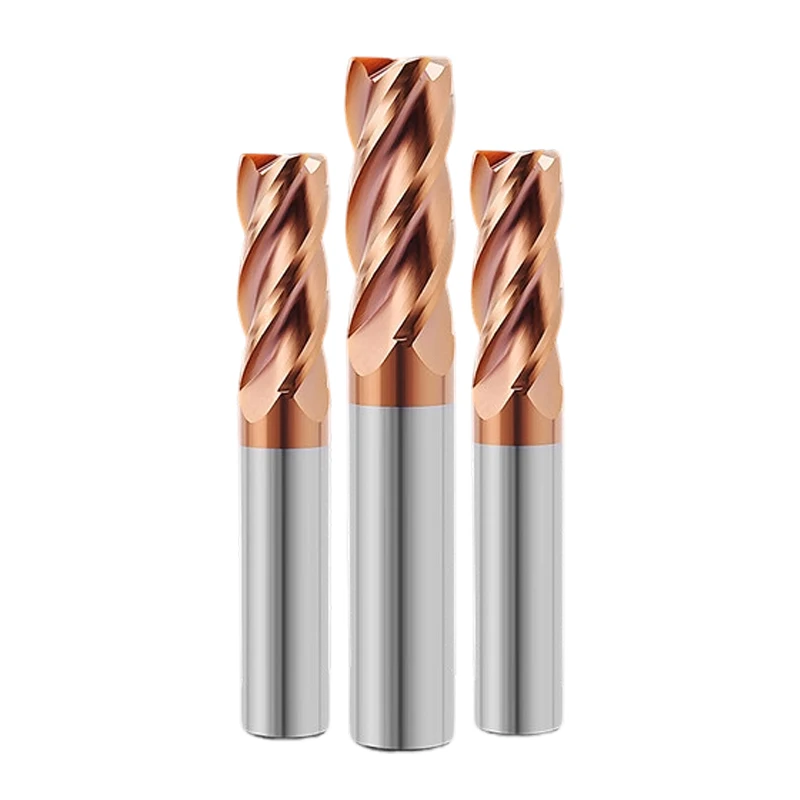 HRC55 Carbide End Mill 1-20mm, 4 Flutes Alloy Coated Tungsten Steel Milling Cutter, CNC Machining Cutting Tool Endmills
