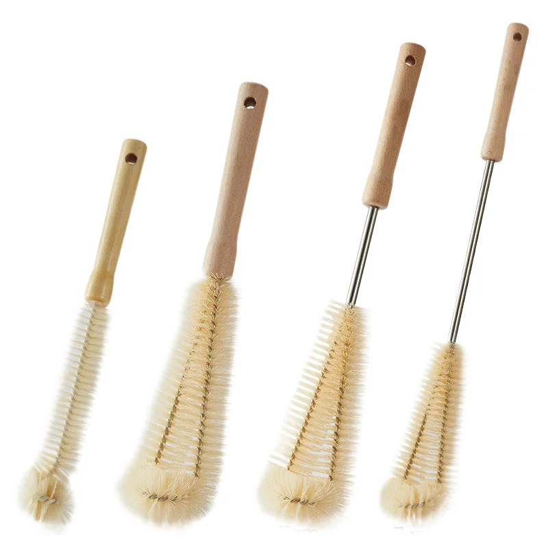 

Bottle Brush Long Handle Baby Pacifiers Bottles Cleaning Brush Wooden Water Bottle Glass Cup Washing Cleaner Baby Accessories