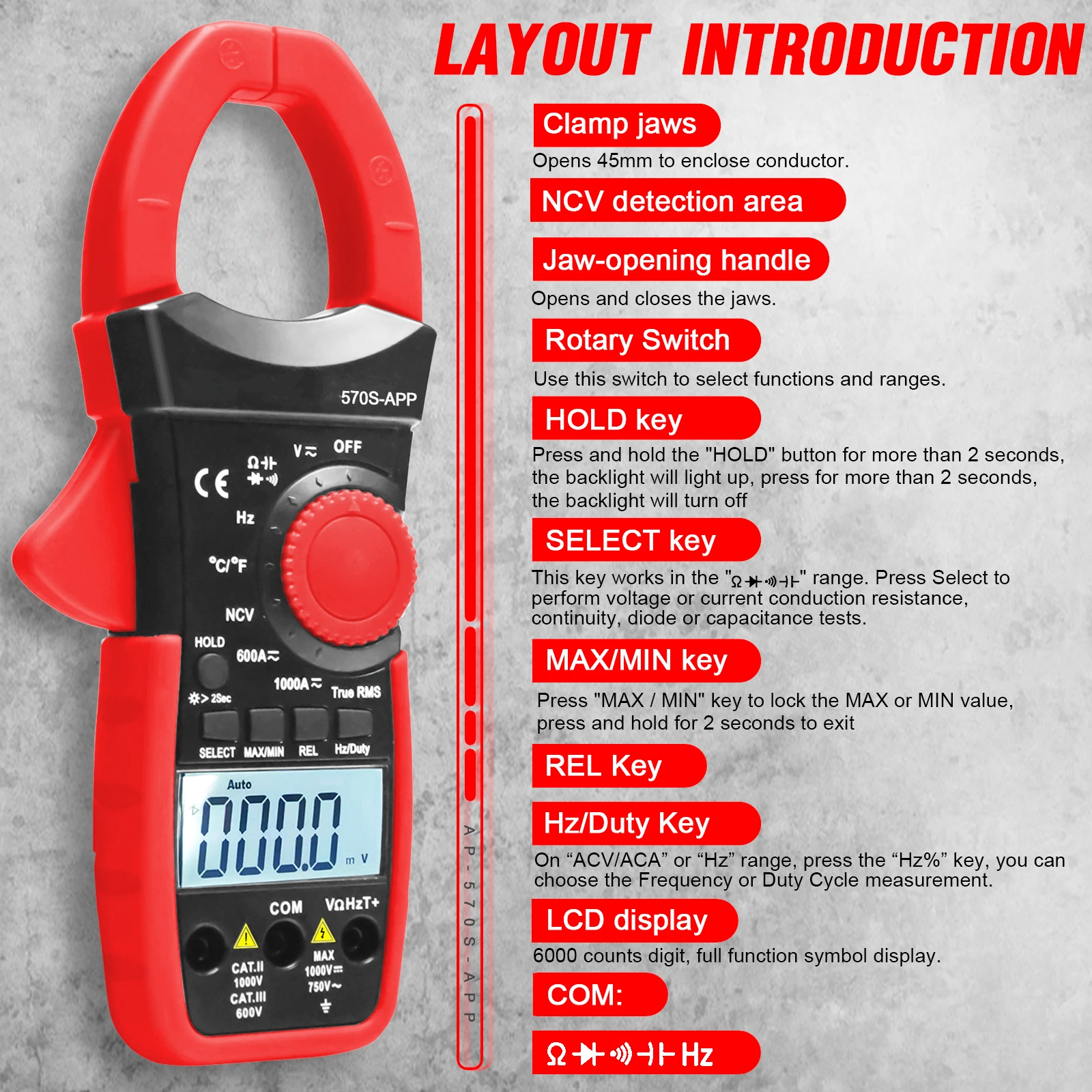 มัลติมิเตอร์แบบหนีบ HP-570S-AP - Multimeter Digital บทวิจารณ์และราคา