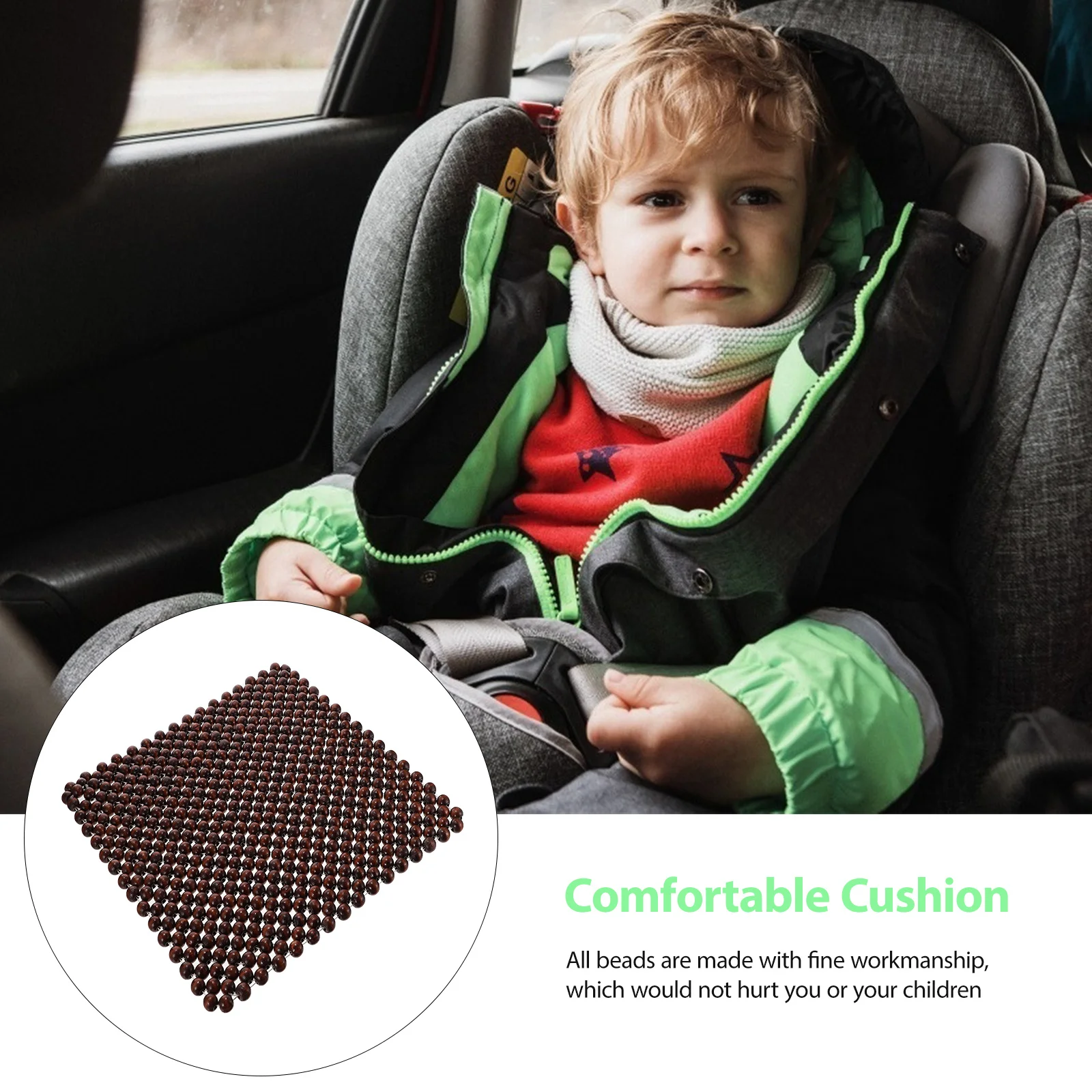 1 pezzo di perline di legno traspiranti cuscino per seggiolino auto cuscino estivo fresco in legno naturale cuscino confortevole cuscini comodi