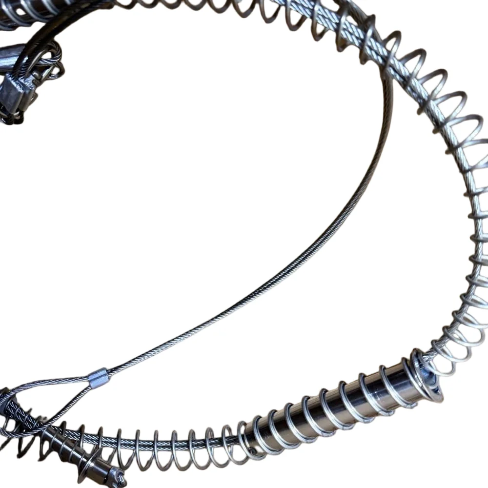 Section Double Steel Wire Stronger Spring Replacement With Nuts Wire Rope For the Wild Boar Trap Fox Trap Rabbit Trap view 3