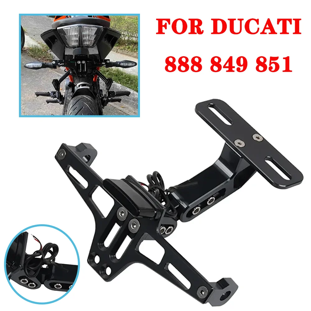 

Motorcycle Accessories License Plate Holder Bracket Fender Eliminator LED Turn Signal Light For DUCATI 888 849 851 749 898 1198