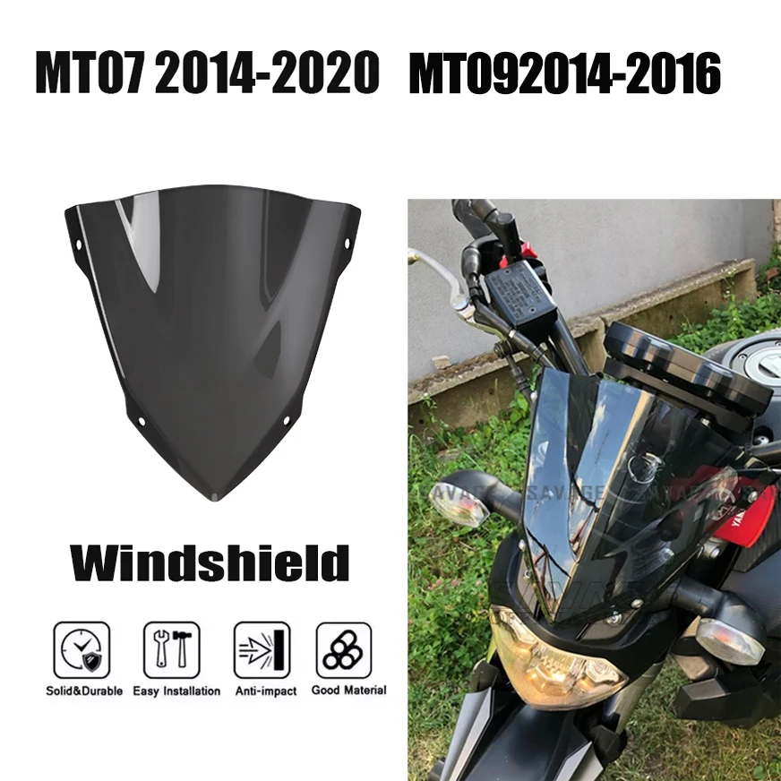 

MT-07 FZ-07 FZ MT 07 09 Windshield Windscreen For YAMAHA MT07 FZ07 MT09 FZ09 Motorcycle Accessories Wind Deflectors Parabrisas