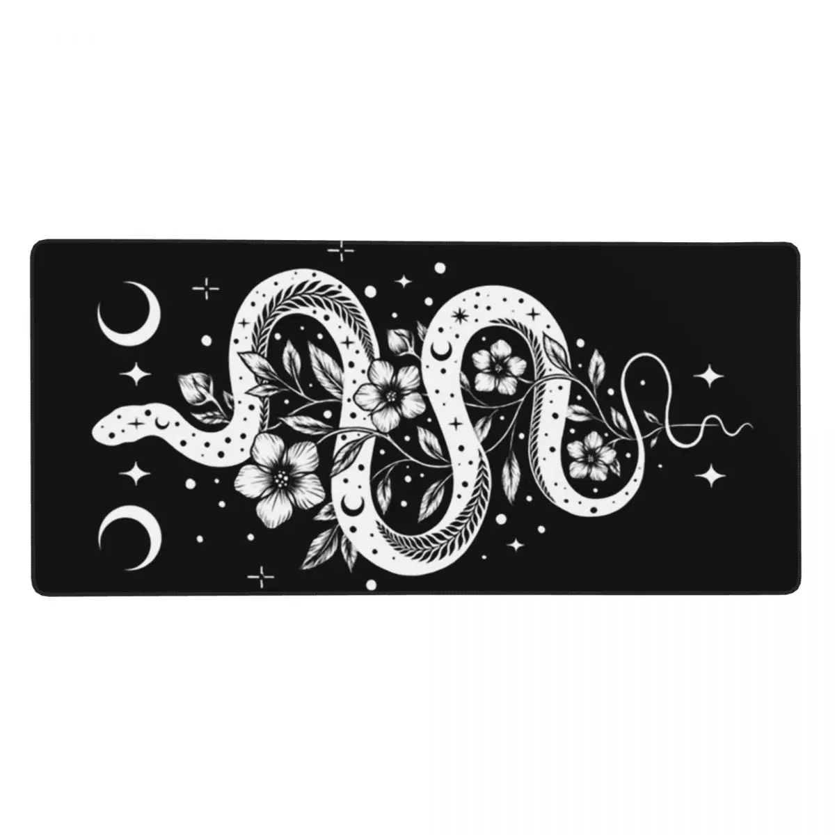 Serpent Spell Black Snake Large Mouse Pad Computer Keyboard Mouse Mat Gaming PC Laptop Desk Mat Office Accessories Table Mats
