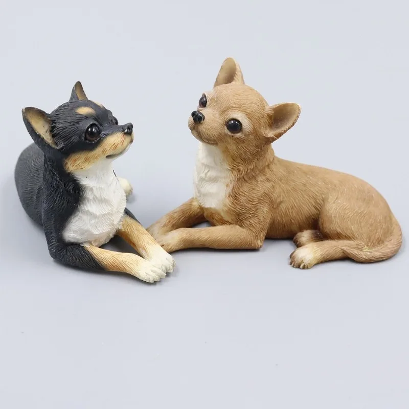 

Mini Simulation Chihuahua Resin Craft Ornament Car Ornament