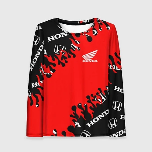 

Дышащая футболка с длинным рукавом Honda Racing с автопринтом