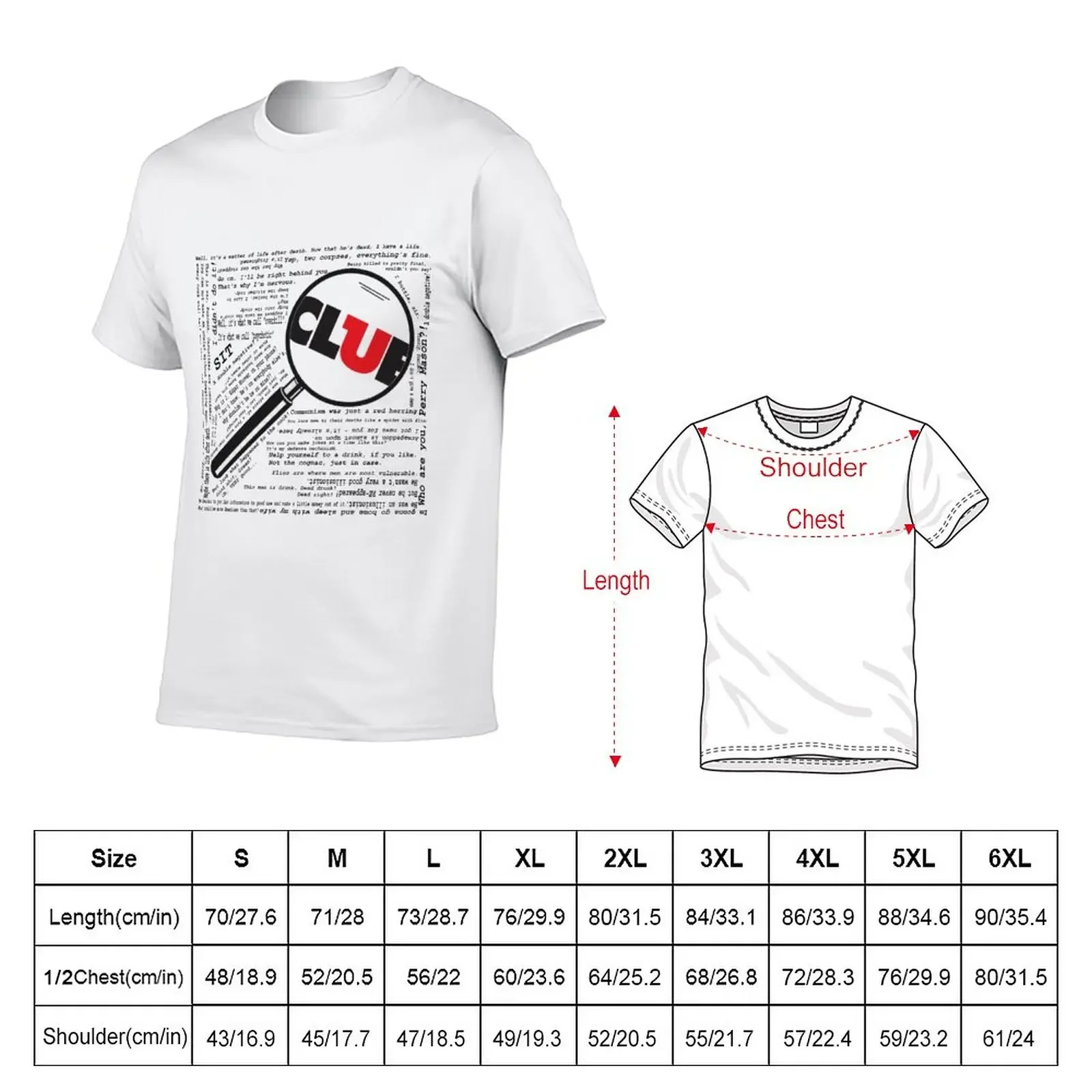 Clue Qoutes T-Shirt sweat summer tops sports fans mens graphic t-shirts pack