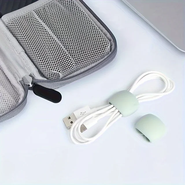 10pcs Multi-Function Cable Organizer Clips for Charging & Earphone Cords - Durable Plastic 5