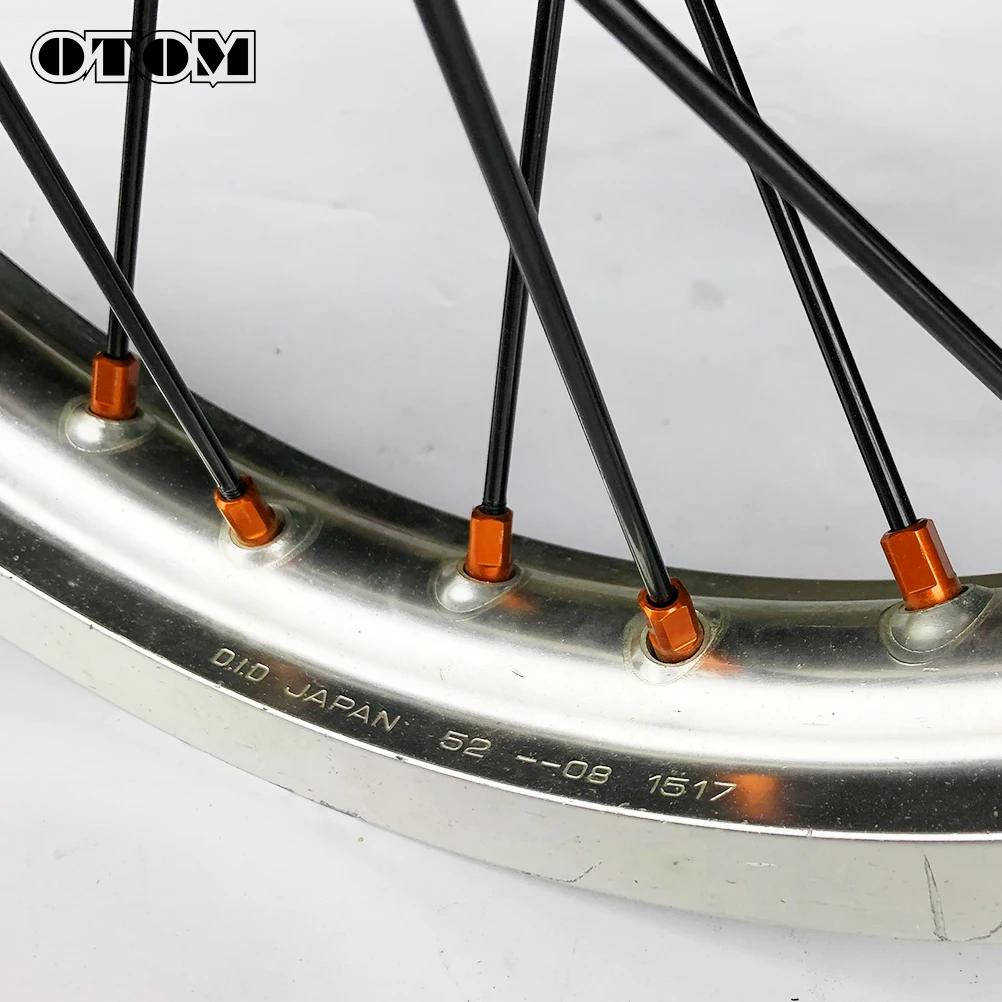 OTOM Motorcycle 21" Front 18" 19" Rear Wheel Spokes Kit Stainless Steel Aluminium Nipples Rim Wire Rays For KTM EXC HUSQVARNA TE