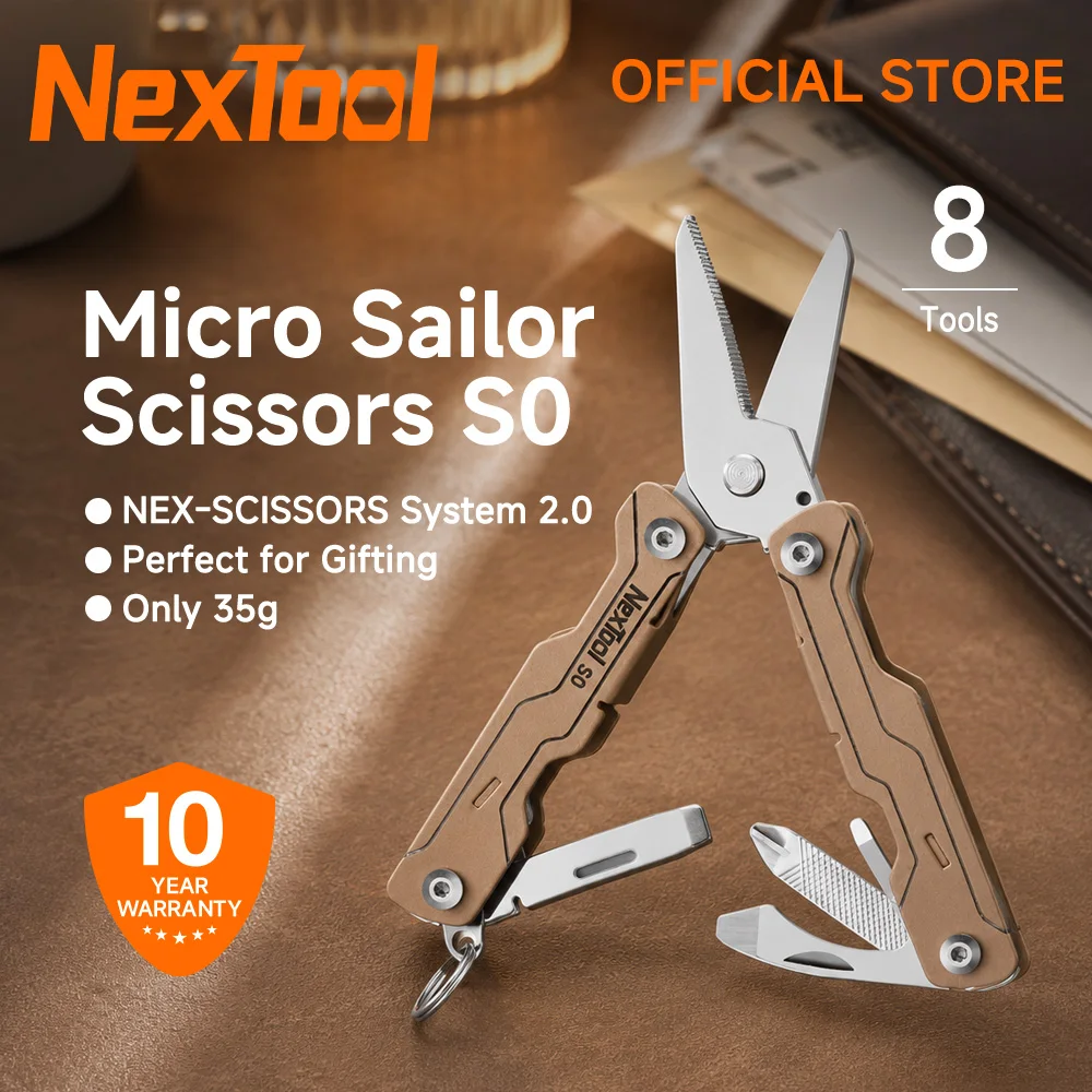 NexTool Micro Sailor Scissors S0 8 In 1 Multitools Mini Pocket Multitool for Travel Outdoor EDC Folding Hand Tools