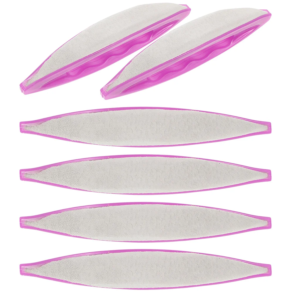 

6pcs Synthetic Sheepskin Polishing File Waxing Brush Buffer for Acrylic Nails Pedicure Files Nail Care Tools Portable Manicure