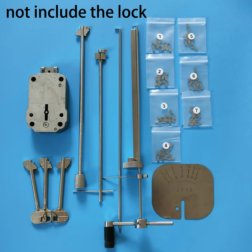 2648 Stainless Steel Flag Shaft Lever Lock Quick Opening Tool Universal Lock P-ick for Locksmiths Lock Opener for ATM Safe Locks