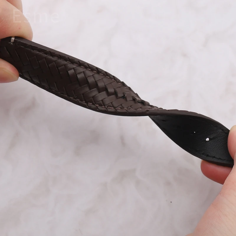 Прочные износостойкие тканые ремешки для часов из натуральной яловой кожи для IWC португальского IW 500713   IW 371614   Ремешок с защитой от пота 20 22 мм