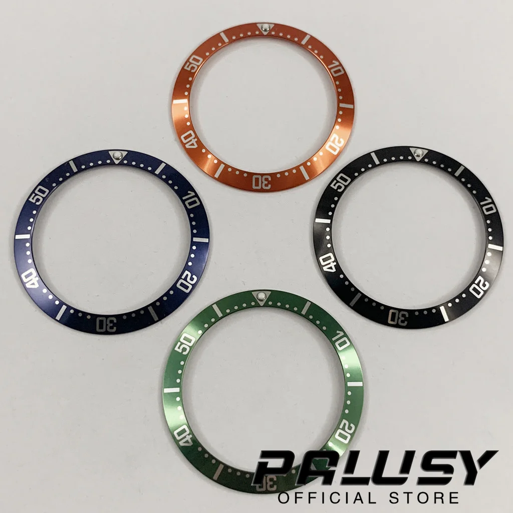 38mmx30.6mm Aluminum Ring Orange Blue Green Black Watch Bezel Insert for Men\'s Watch Cases Replace Accessory