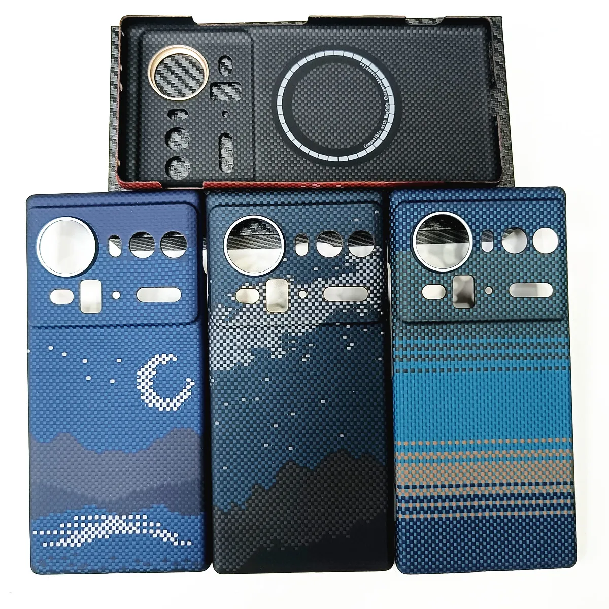 

Genuine Aramid Carbon Fiber Case For Nubia Z80 Ultra Z80Ultra Matte Sun Moonrise Bulletproof Magnetic Wireless Hard Thin Cover