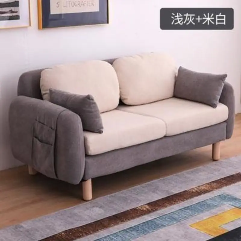 

Nordic fabric sofa small apartment simple double triple sofa