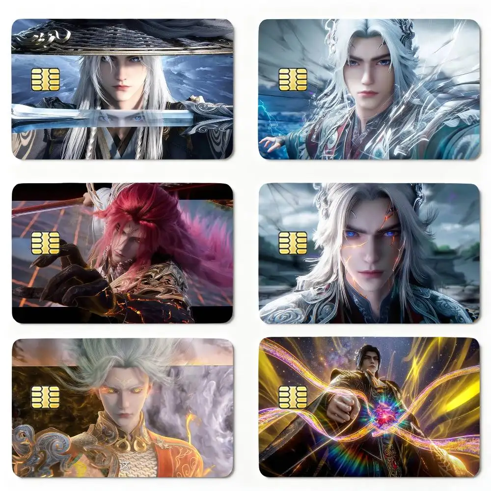 ANIME W-Wang L-Lin R-Renegade I-Immortal Decorative Waterproof Film Skin Cover Credit Card Stickers Debit Front Bank Bus Pass