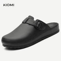 Kidmi-Sandales de plage plates pour femmes, chaussures de jardin imperméables, chaussures de maison oligcomfortables, sandales souples décontractées à la mode