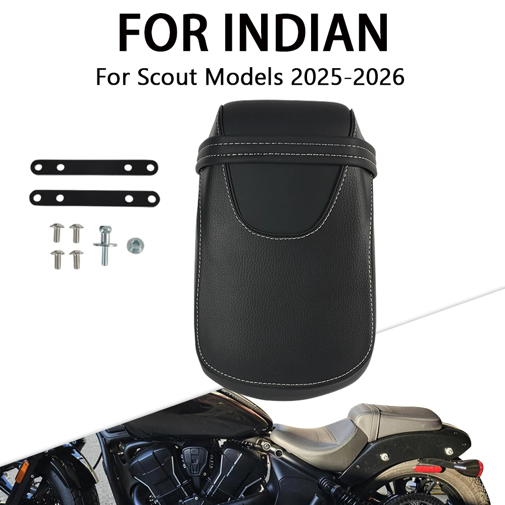 

2025 For Indian Scout Rear Seat Cushion Motorcycle Rear Passenger Seat Memory Foam Comfort For Scout Super Sport Limited Tech