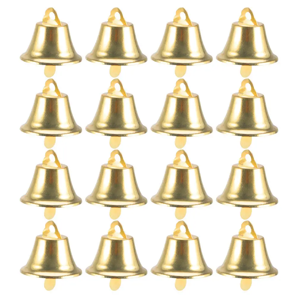 100Pcs Gold DIY Bell Ornaments Small Craft Bells Hanging Mini Bell Pendants for Christmas Tree Decoration Craft Supplies