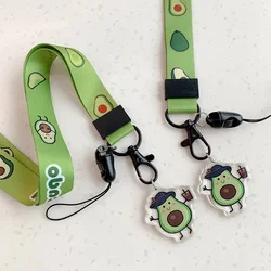 Cute Avocado Mobile Phone Straps Landyard for Keys Neck Strap Hang Rope for Phone Case