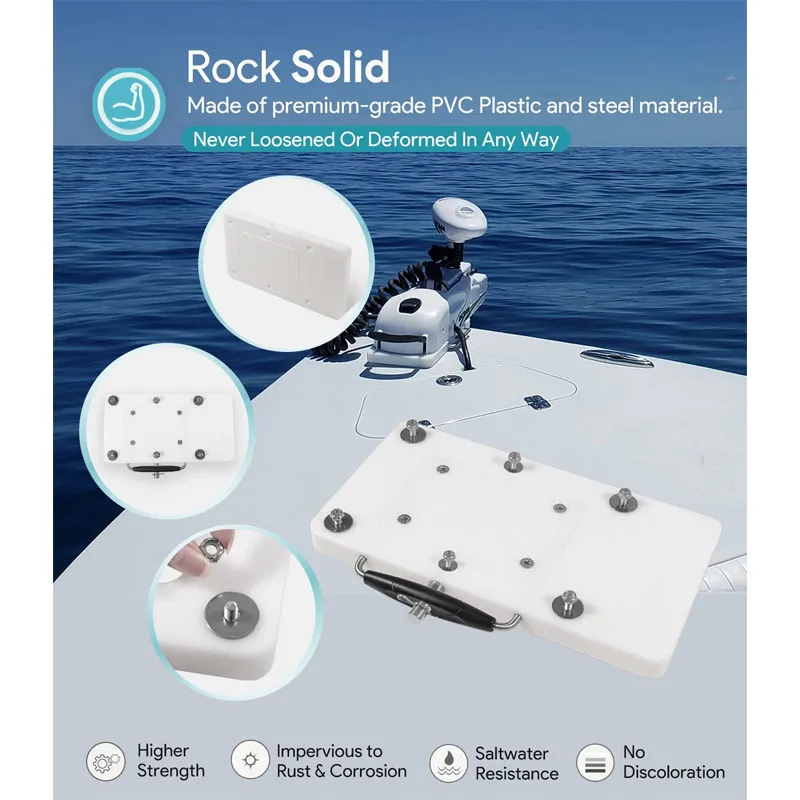 1854017 / RTA-17 for Minn Kota Ulterra, Terrova, PowerDrive V2, Riptide ST SP,Trolling Motor Quick Release Mount Bracket